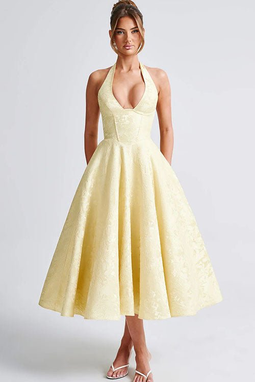Women's Halter Party Midi Dress
