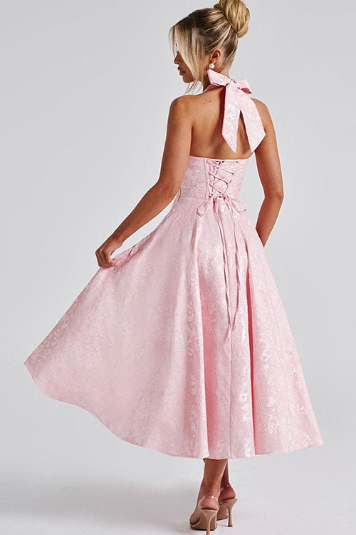 Women's Halter Party Midi Dress