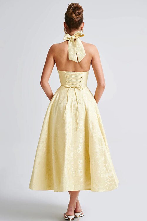 Women's Halter Party Midi Dress