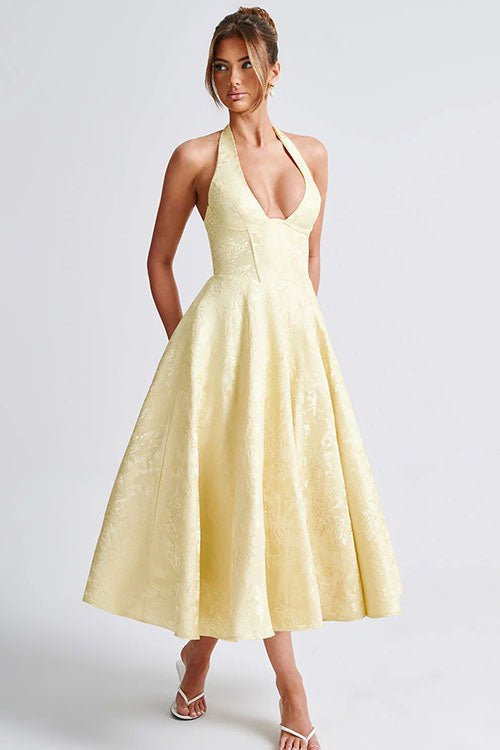 Women's Halter Party Midi Dress