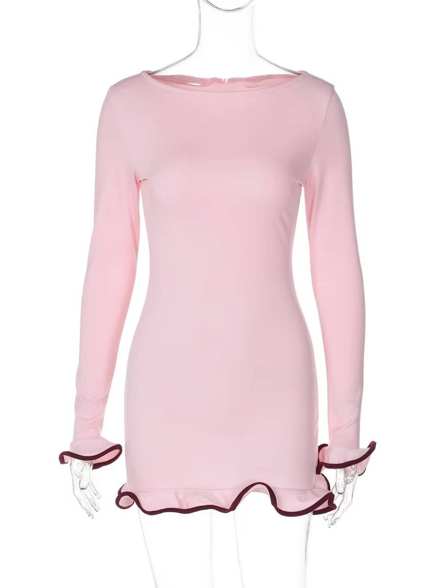 Women's Long Sleeve Bodycon Mini Party Dress