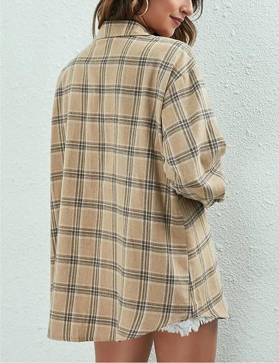 Women's Oversized Plaid Flannel Shacket