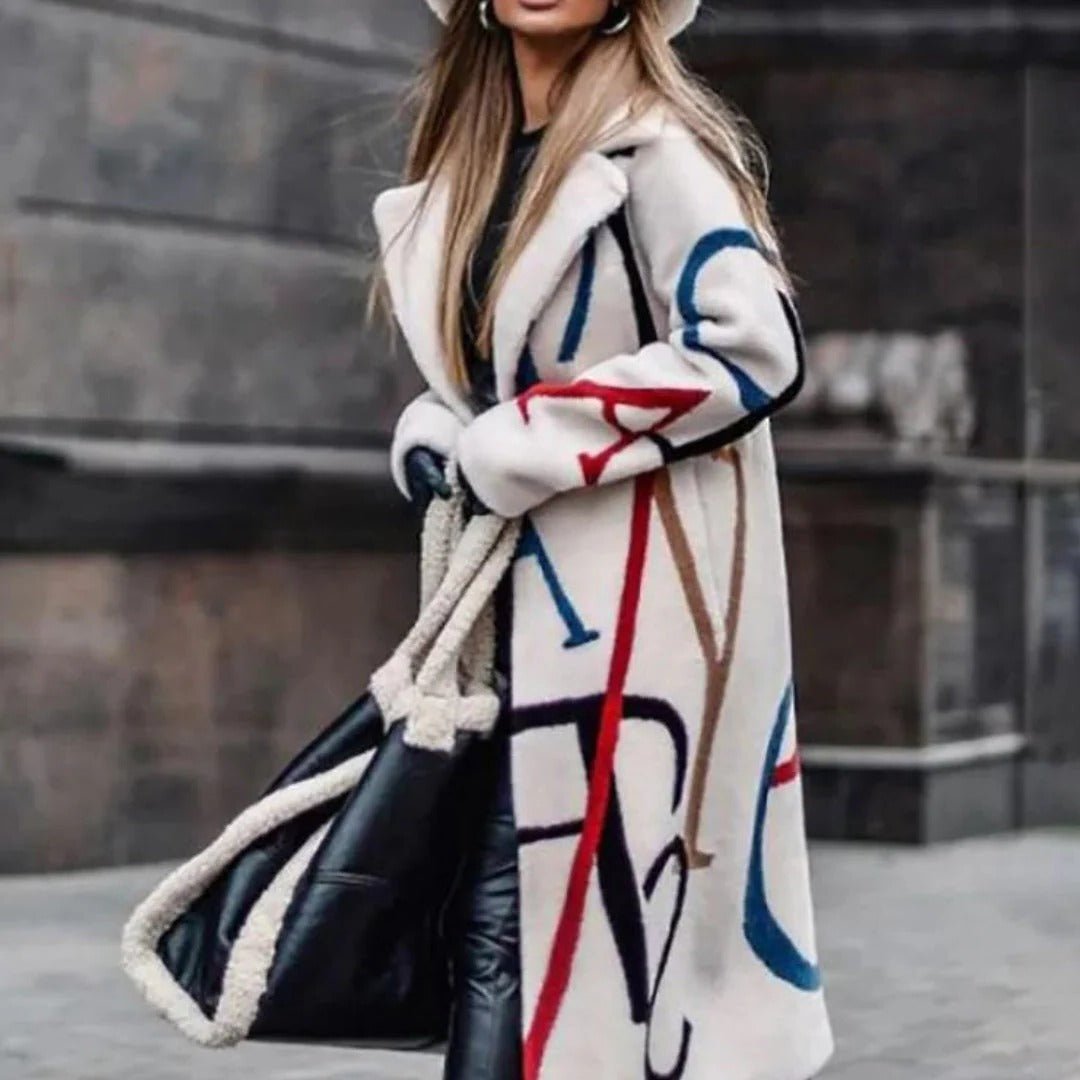 Women's Oversized Wool Wrap Coat - White
