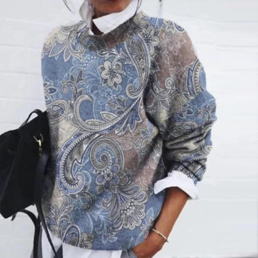 Women's Paisley Jumper - Blue