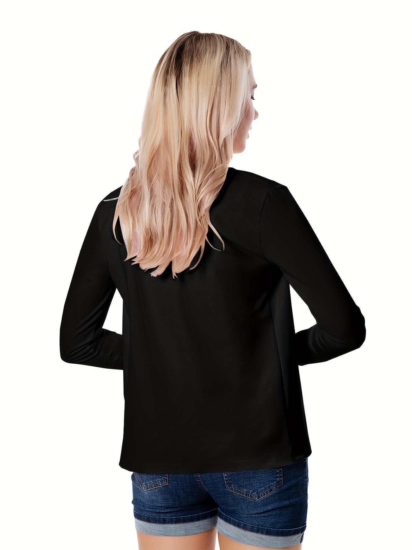 Women's Ponte Knit Open-Front Blazer - Black