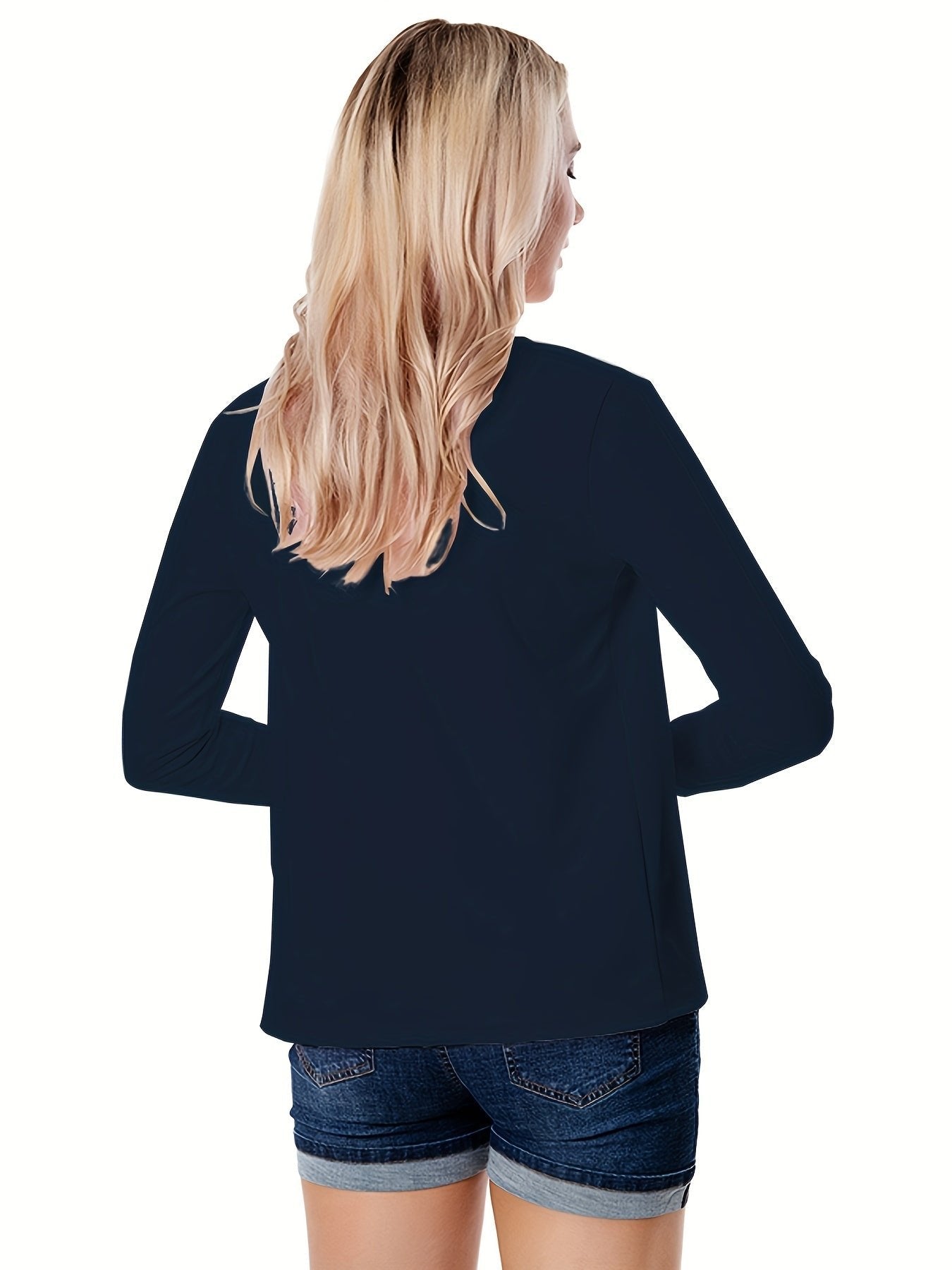 Women's Ponte Knit Open-Front Blazer - Navy