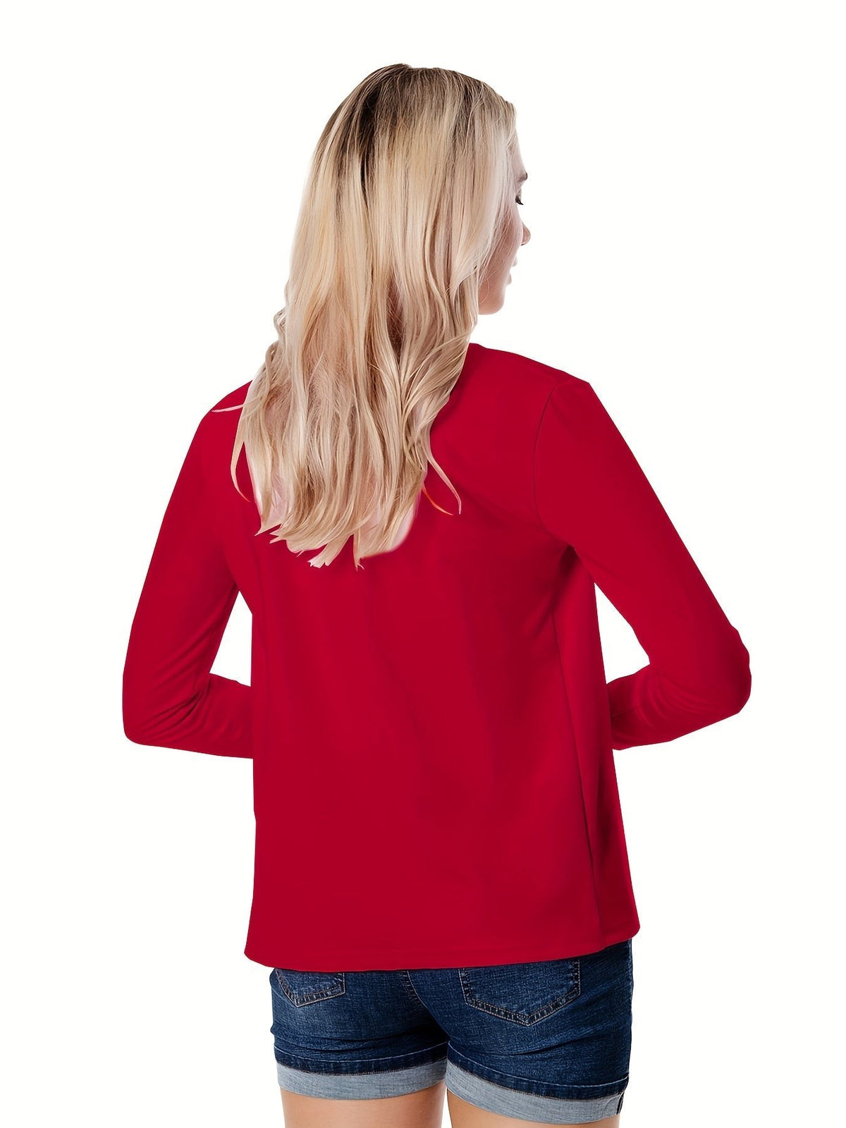 Women's Ponte Knit Open-Front Blazer - Red
