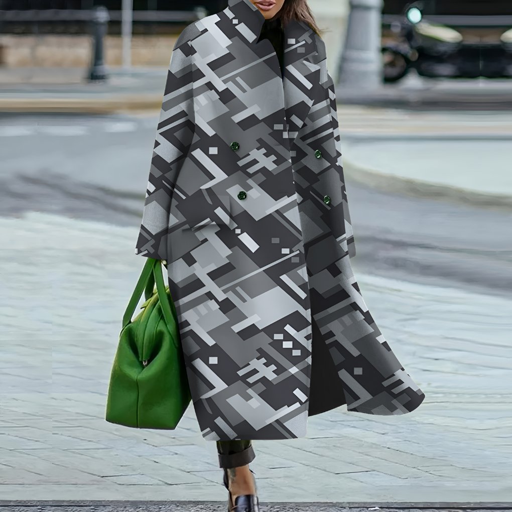 Women's Oversized Longline Wool Coat - Variant - 15