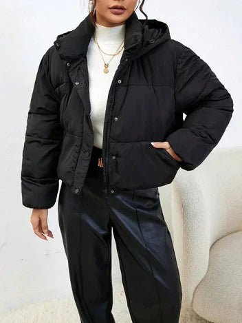 Women's Oversized Cropped Hooded Puffer Jacket