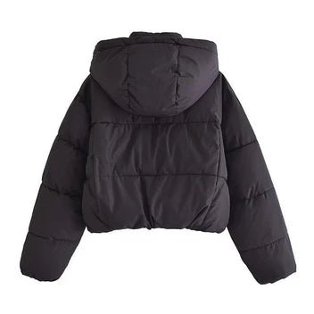 Women's Oversized Cropped Hooded Puffer Jacket