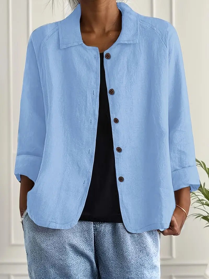 Women's Shirt Jacket - Light Blue