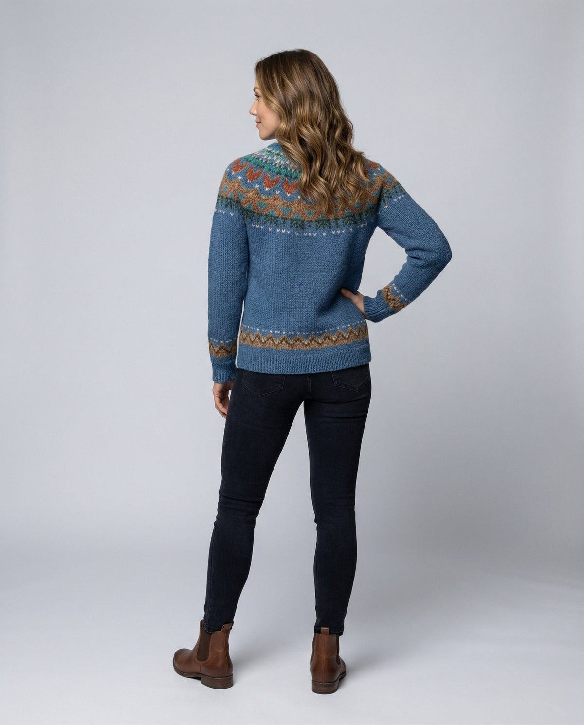 Women's Fair Isle Crewneck Wool Christmas Jumper