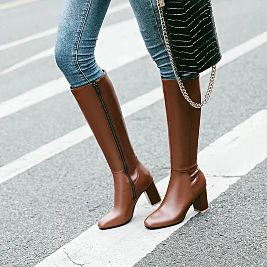 Women's Faux Leather Knee-High Boots
