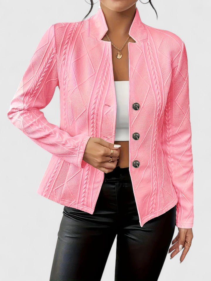 Women's Slim Knit Blazer - Pink