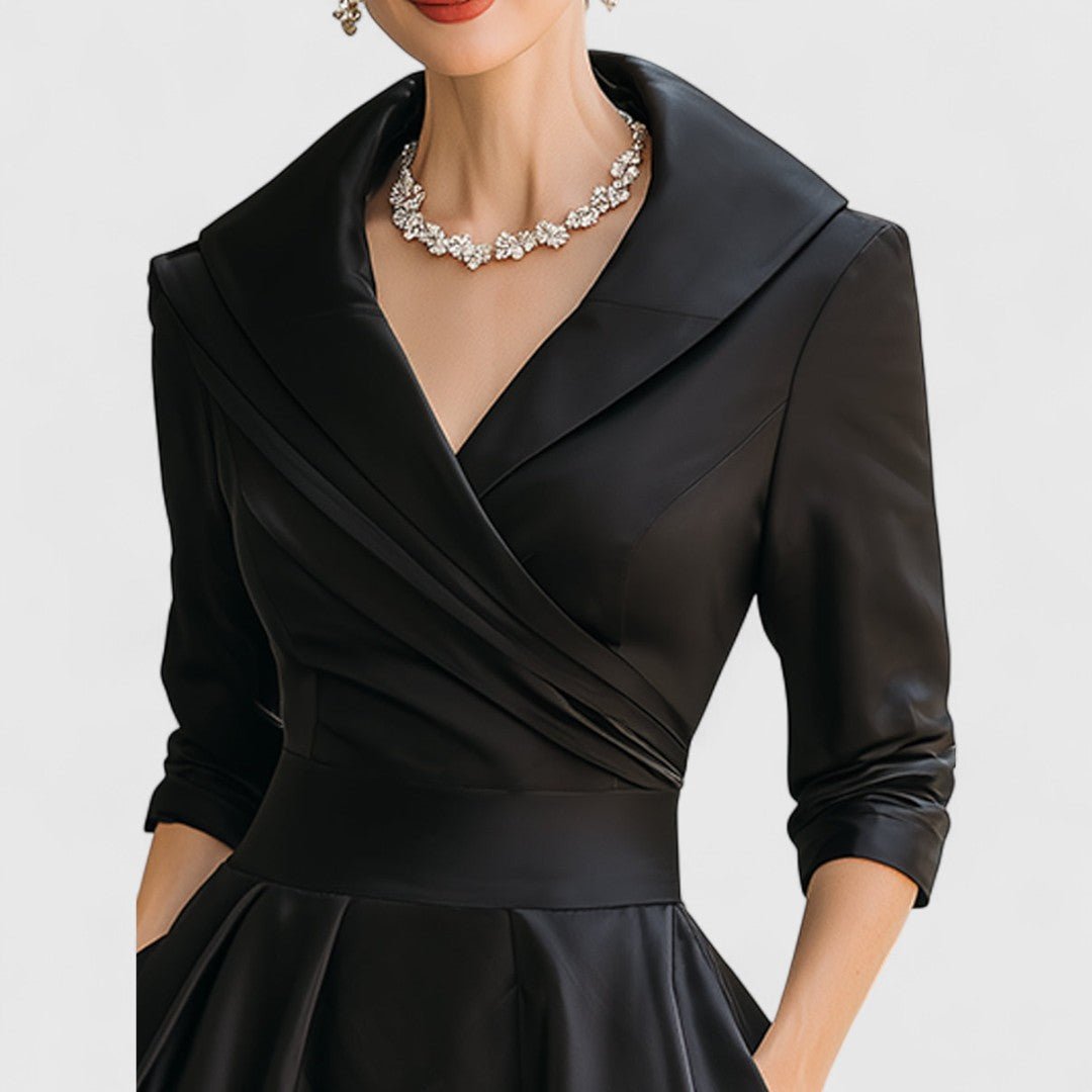 Women's Satin Midi Party Wrap Dress
