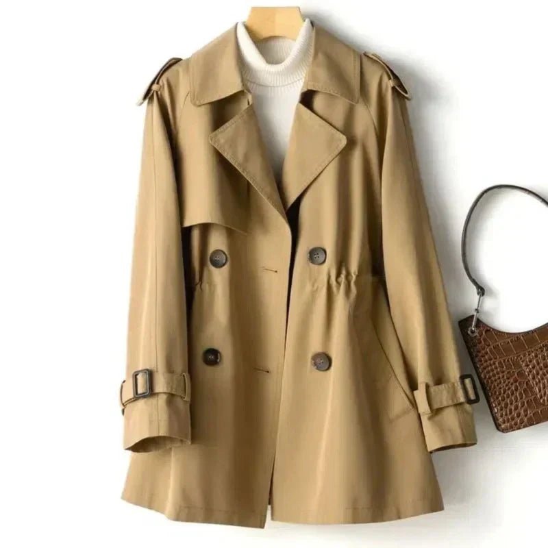 Women's Work Belted Trench Coat - Brown