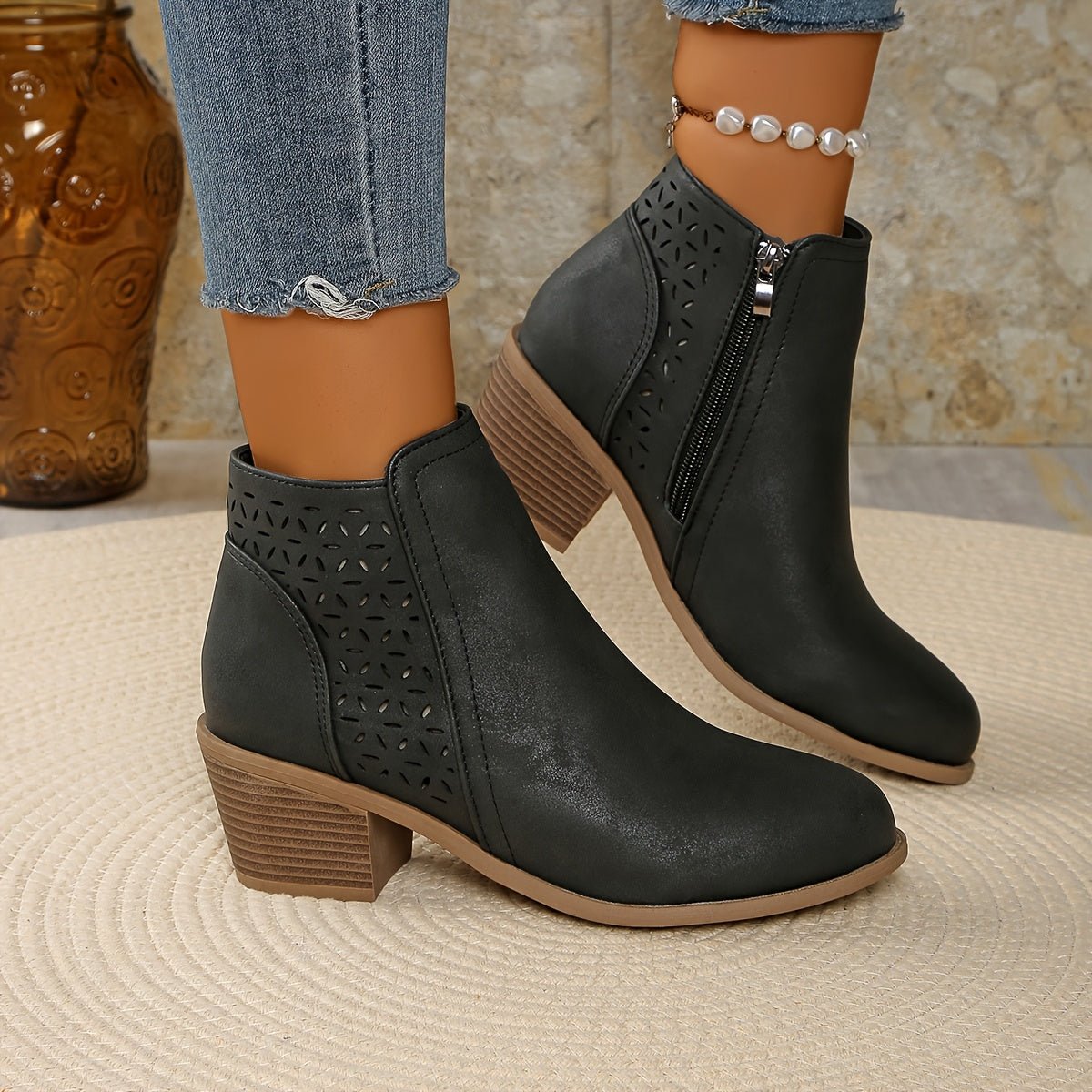 Women's Faux Leather Ankle Boots