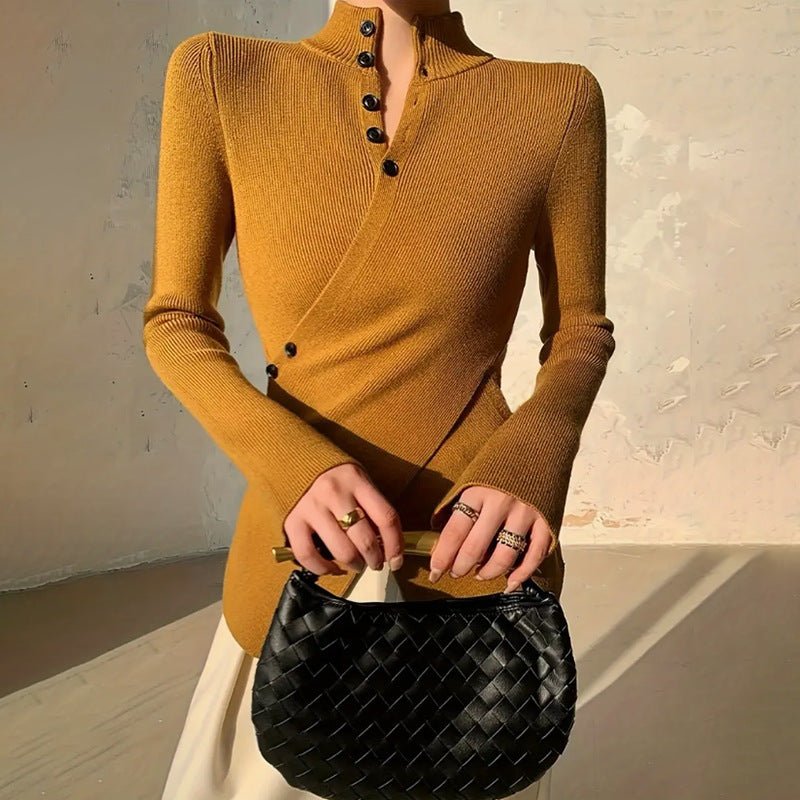 Women's Slim Knit Ribbed Jumper