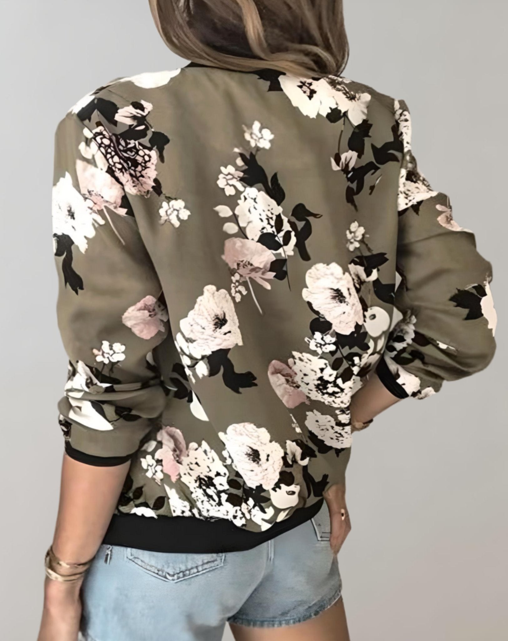 Women's Floral Bomber Jacket