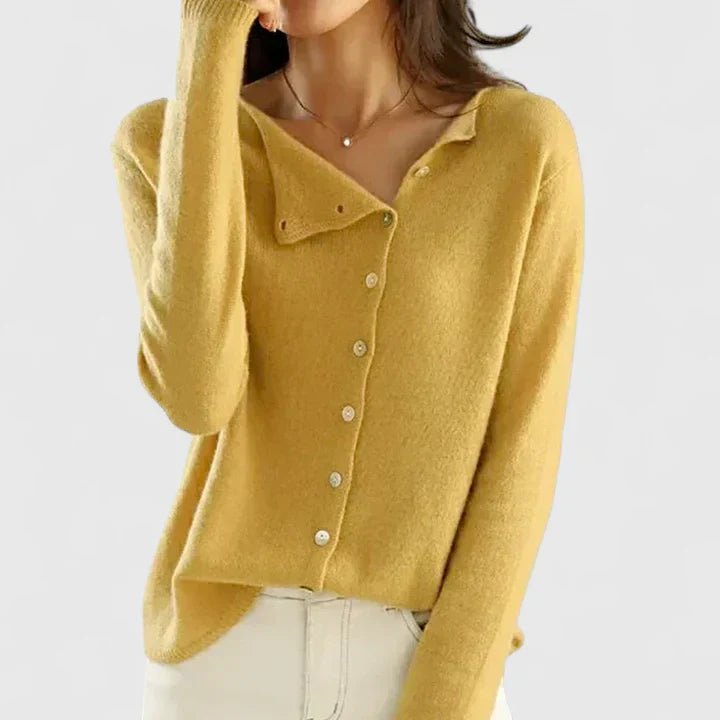 Women's Wool Cardigan - Yellow