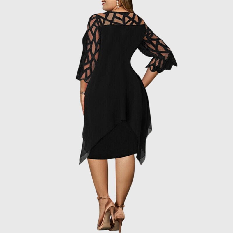 Women's Chiffon Cocktail One-Shoulder Party Dress
