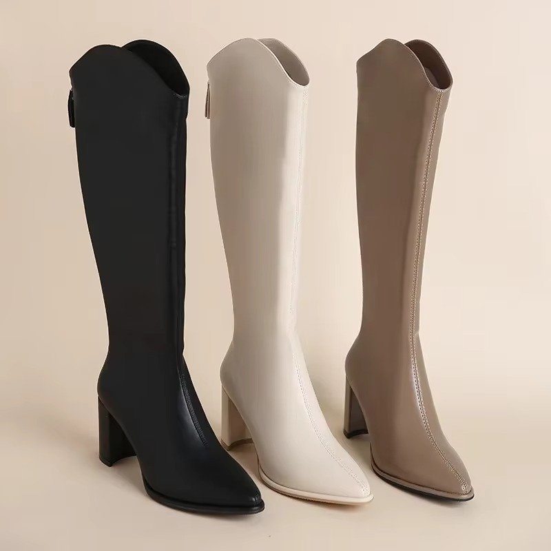 Women's Faux Leather Knee-High Boots