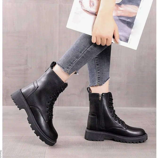 Women's Lace-Up Combat Ankle Boots