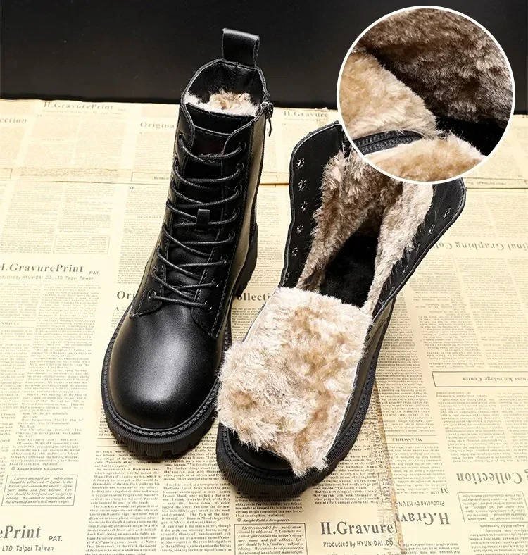 Women's Lace-Up Combat Ankle Boots
