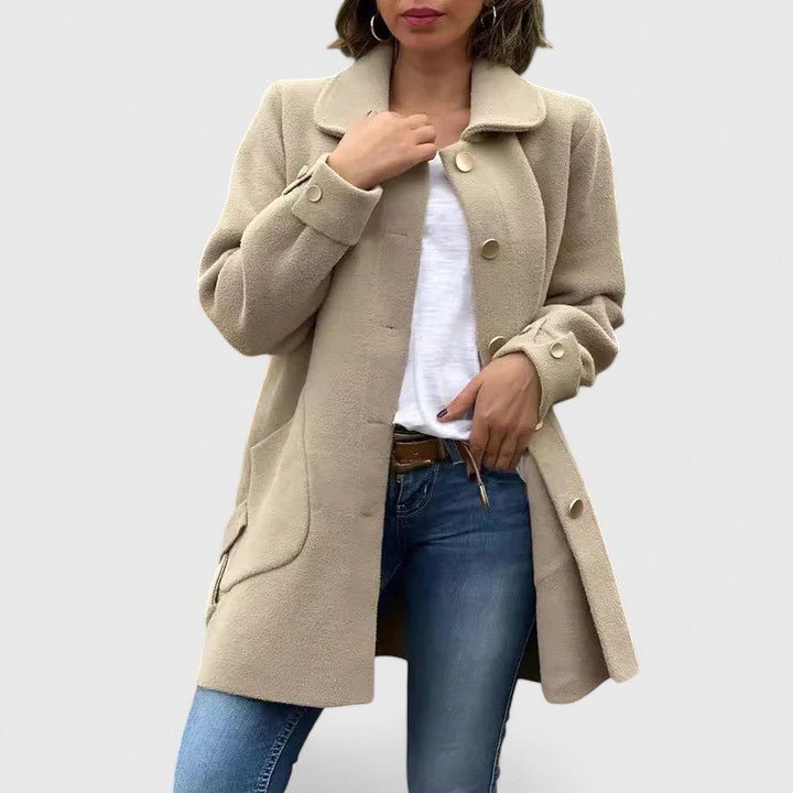 Women's Wool Coat - Khaki