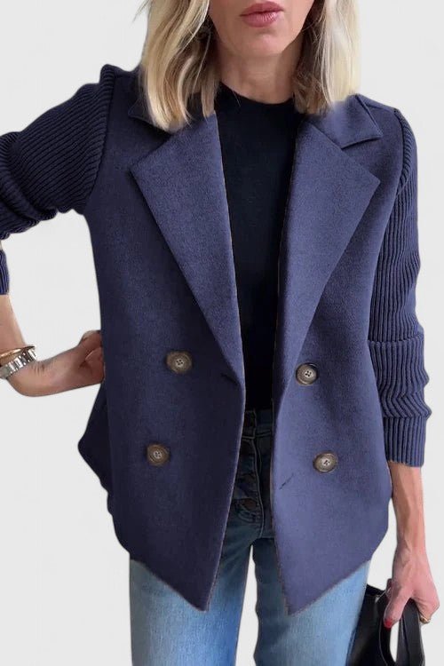 Women's Wool Blazer - Blue