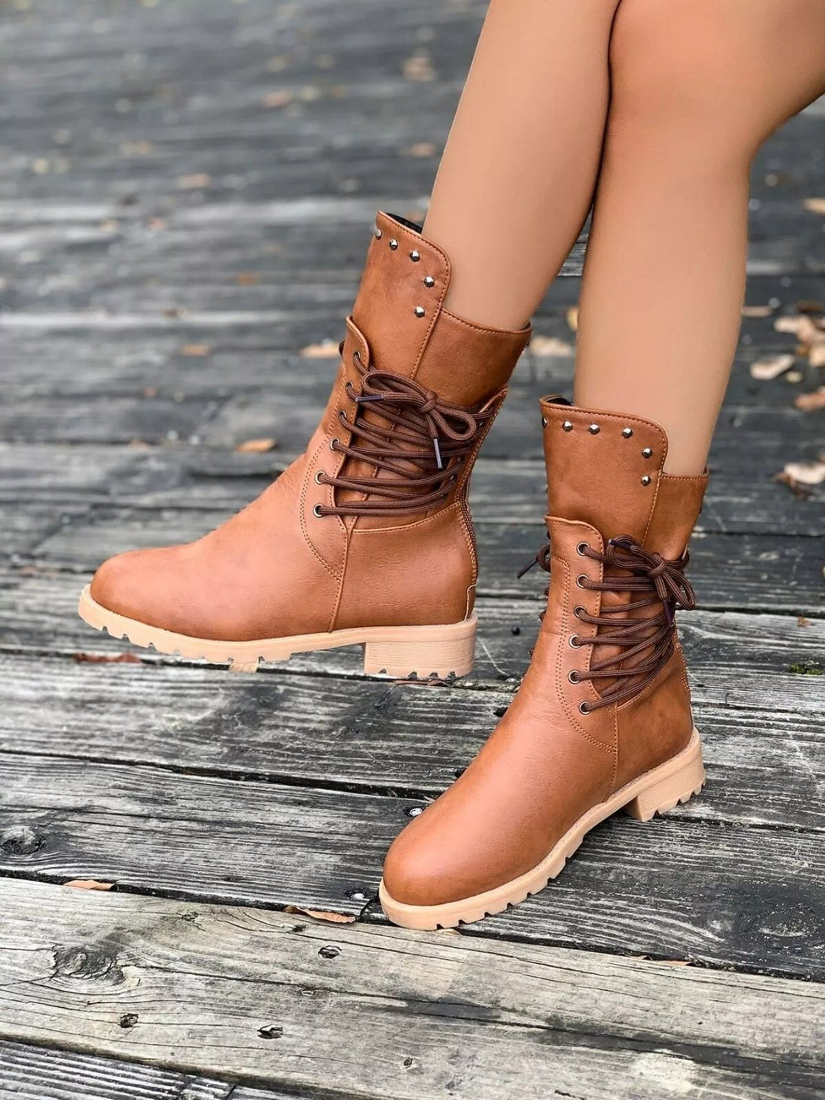 Women's Lace-Up Combat Boots