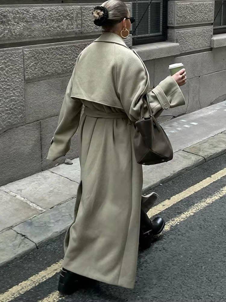 Women's Oversized Wool Trench Coat