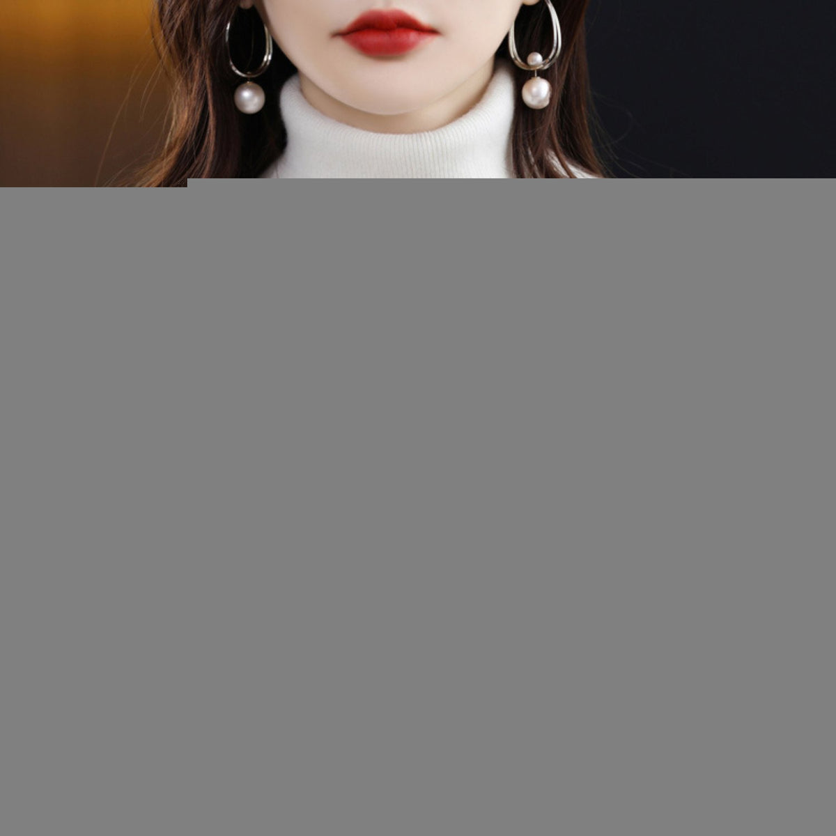 Women's Slim Cashmere Wool Roll Neck Jumper - White