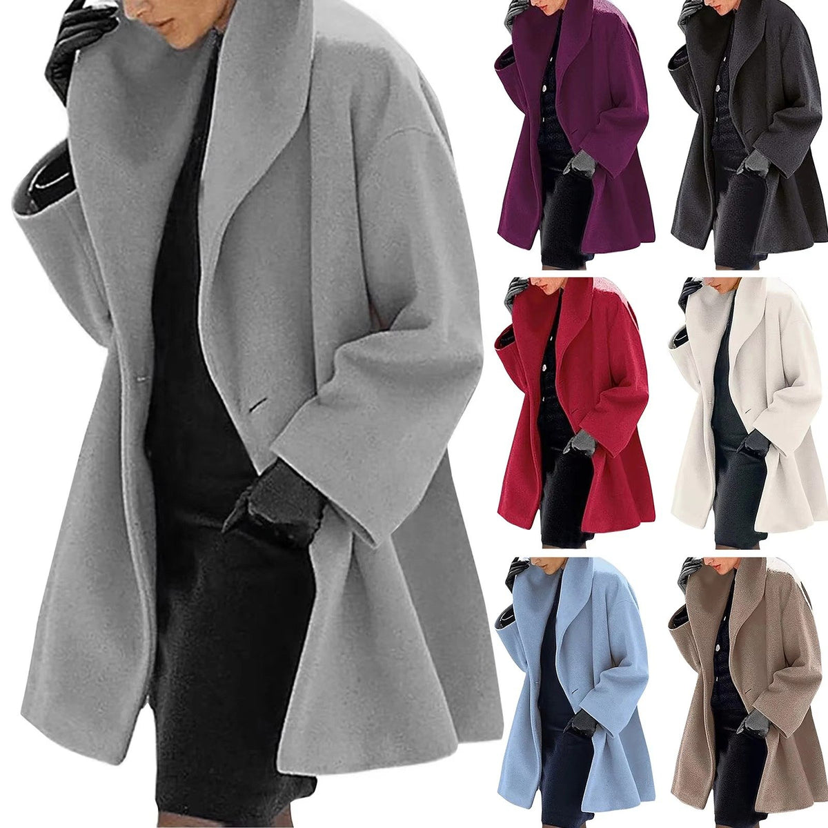 Women's Oversized Midi Wool Coat