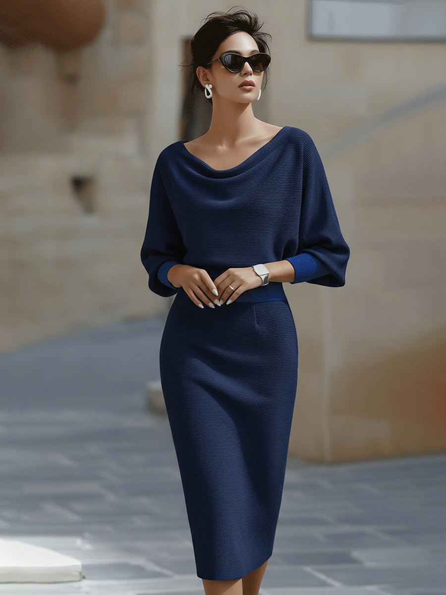 Women's Bodycon Knit Ribbed Midi Dress