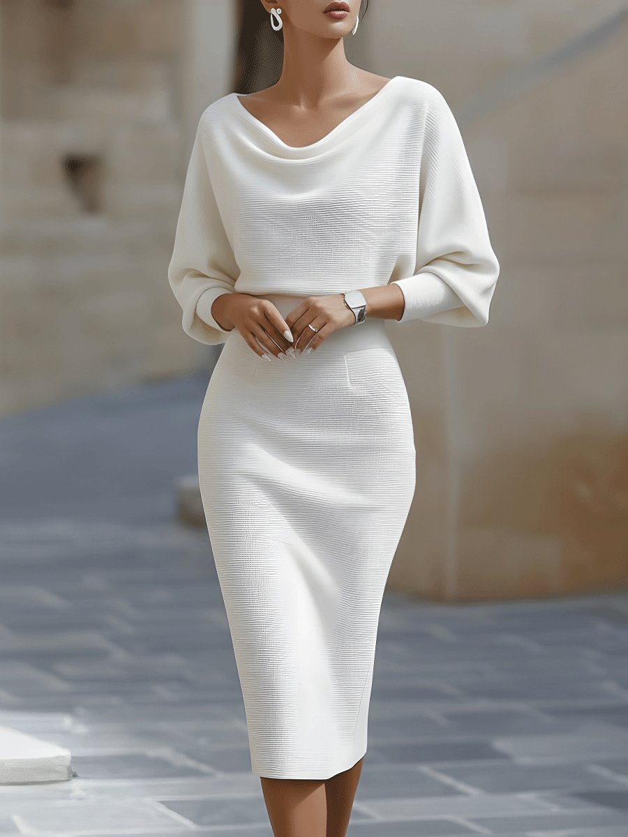 Women's Bodycon Knit Ribbed Midi Dress