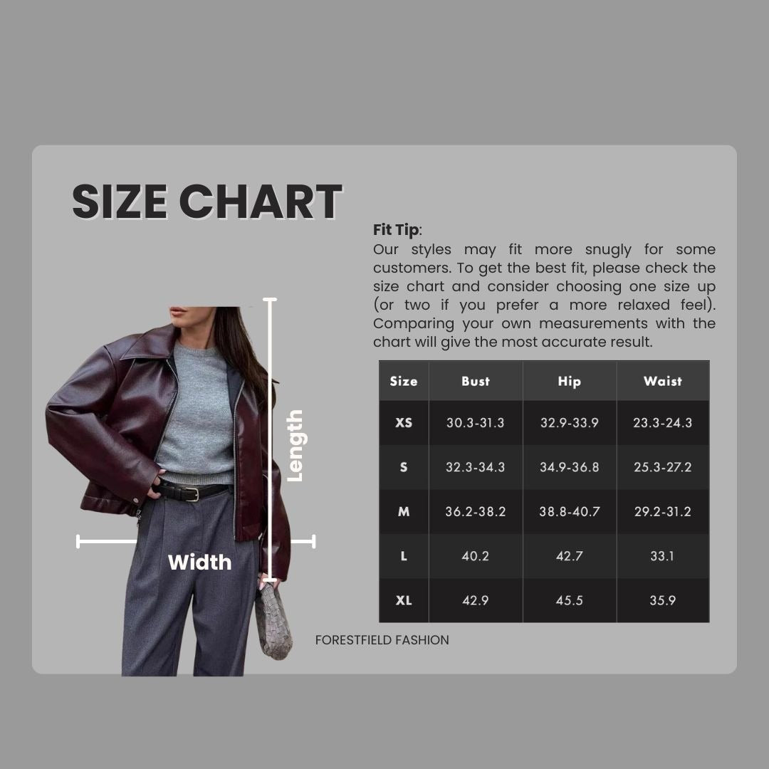 Women's Cropped Faux Leather Moto Jacket