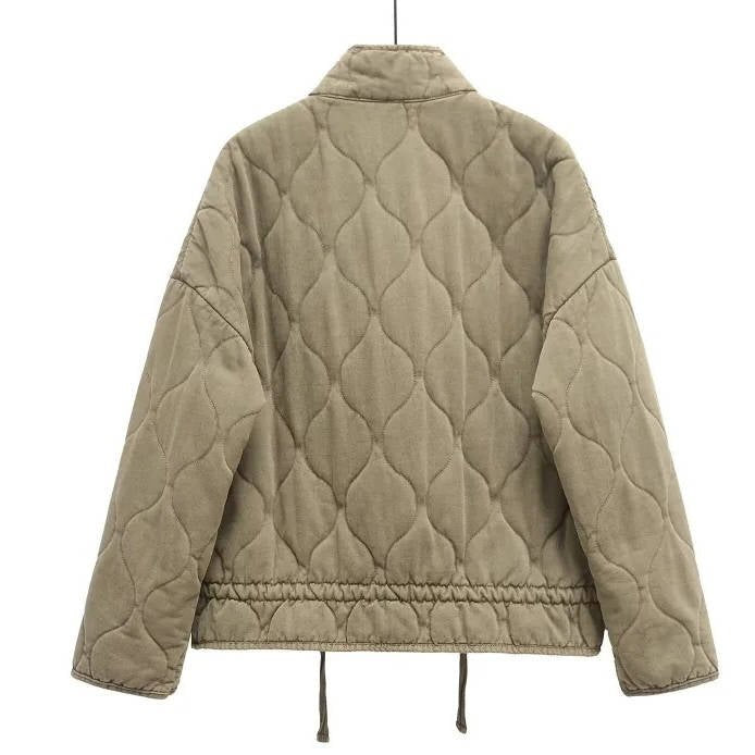 Women's Oversized Quilted Denim Jacket
