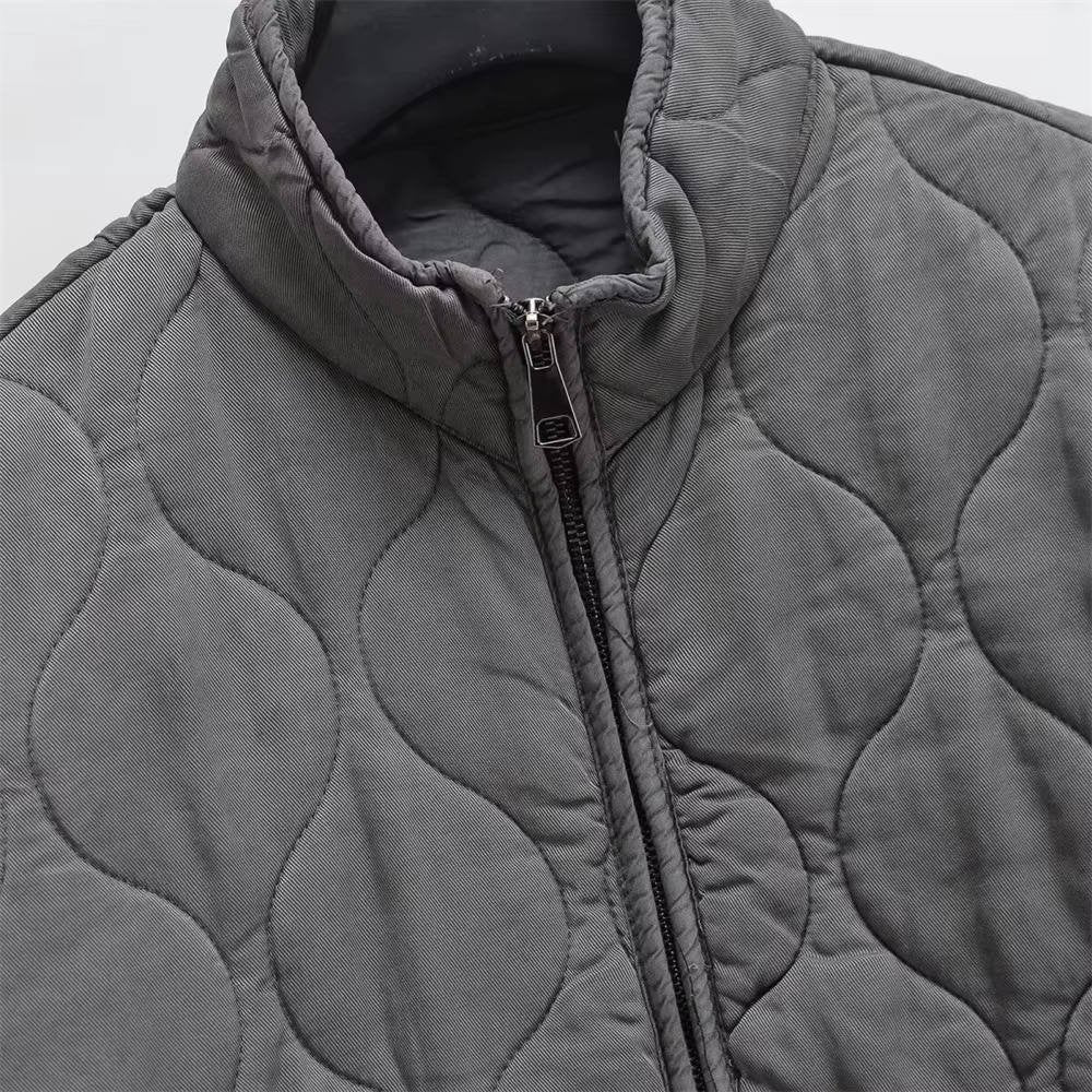 Women's Oversized Quilted Denim Jacket