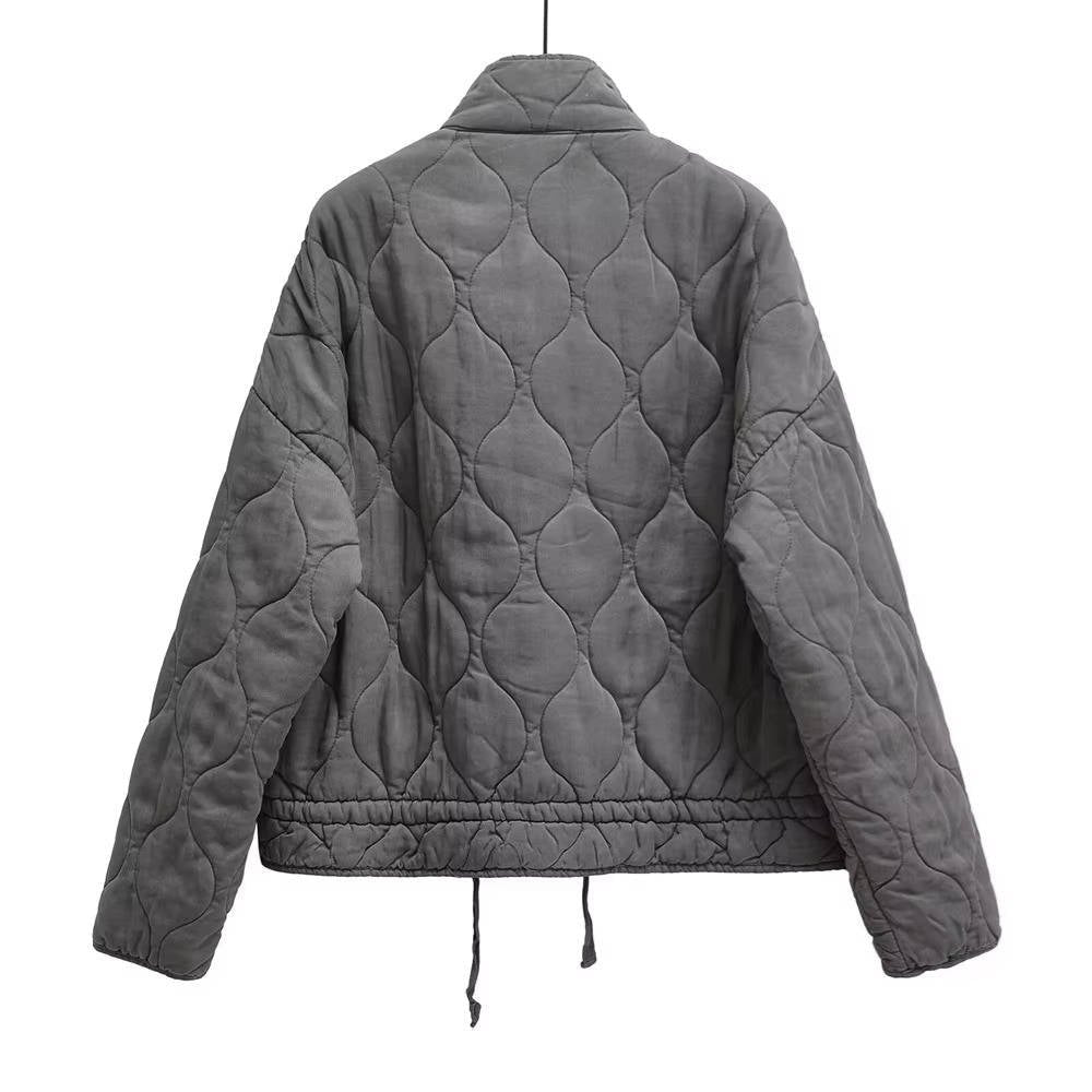 Women's Oversized Quilted Denim Jacket