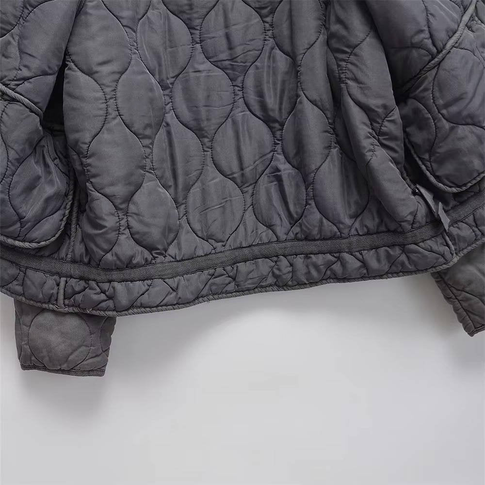 Women's Oversized Quilted Denim Jacket
