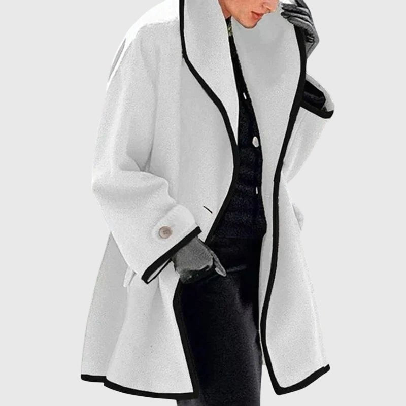 Women's Oversized Wool Coat - White