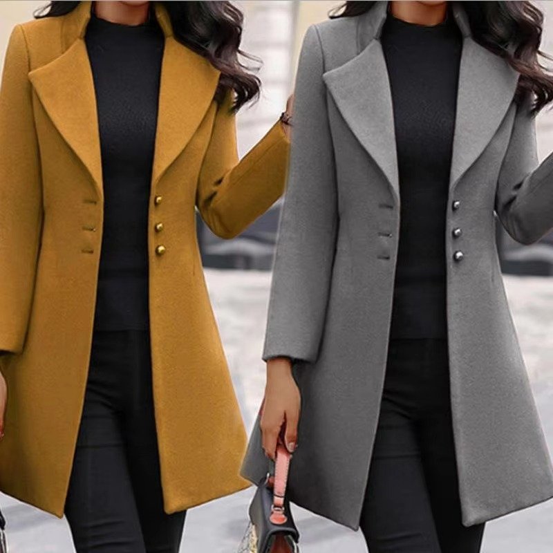 Women's Slim Longline Wool Coat