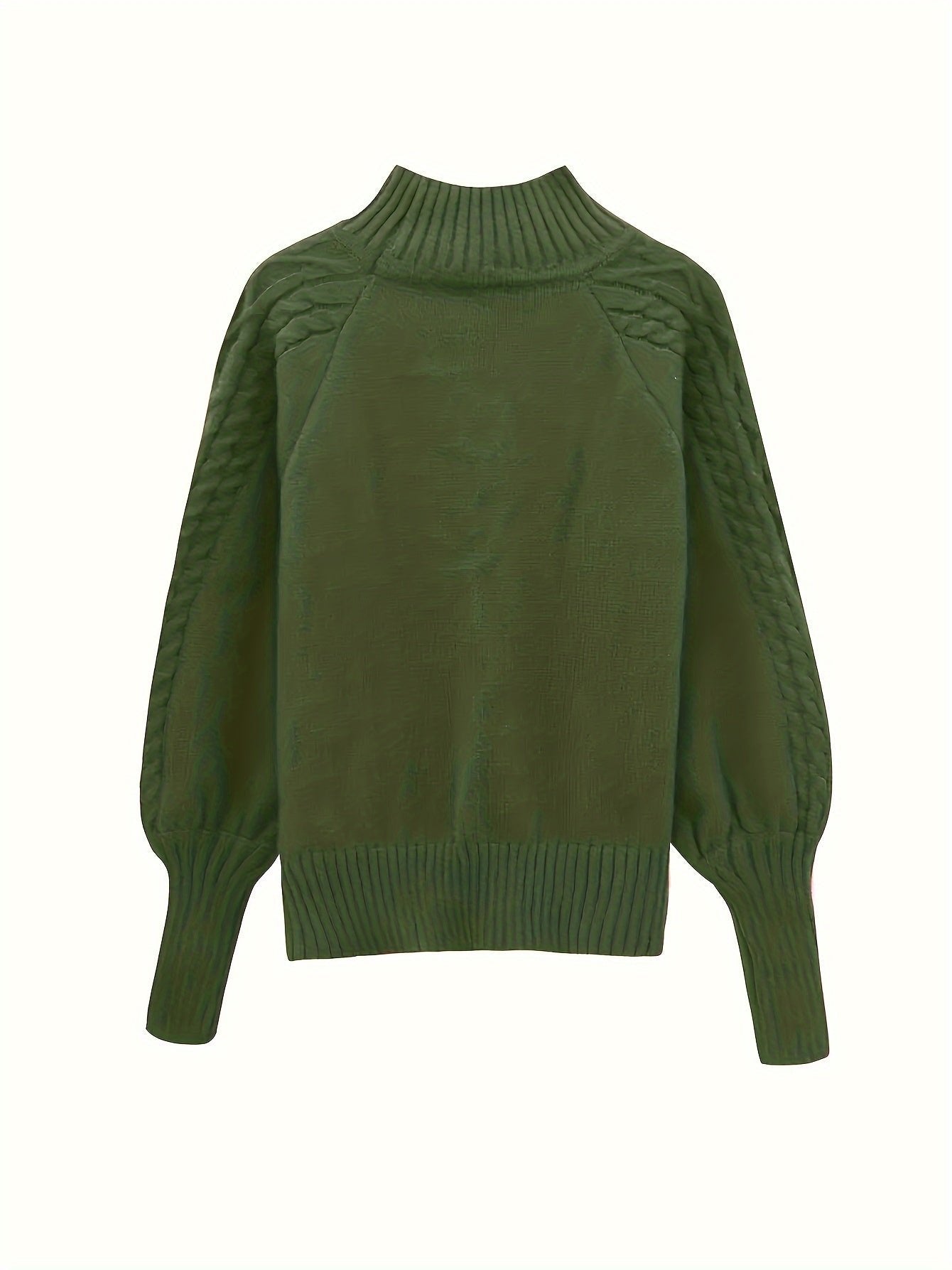 Women's Chunky Funnel Neck Cable Knit Jumper