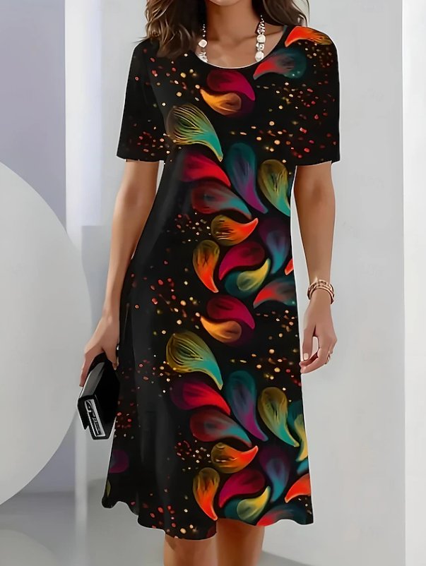 Women's Knit Party Shift Dress - Multicolour 5