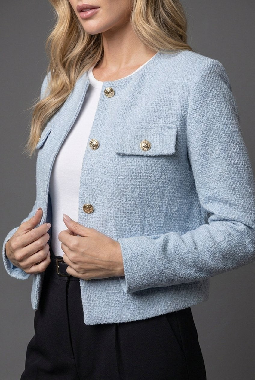 Women's Cropped Tweed Jacket