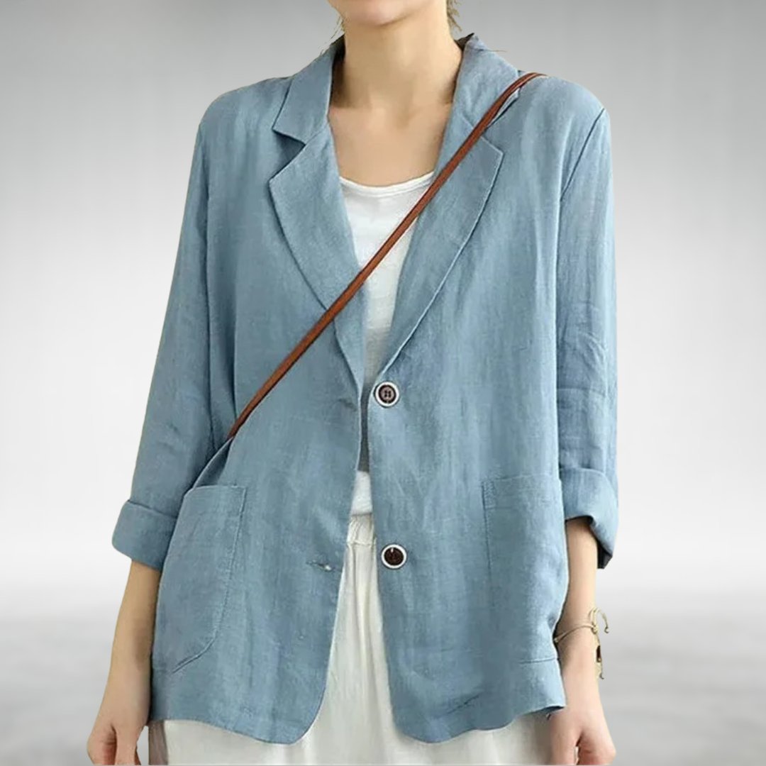 Women's Oversized Blazer - Blue