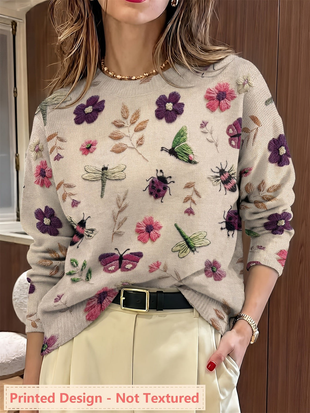 Women's Floral Jumper