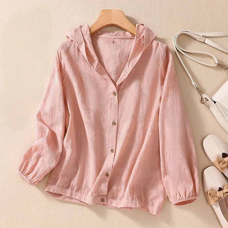Women's Hooded Sun Protection Jacket - Pink