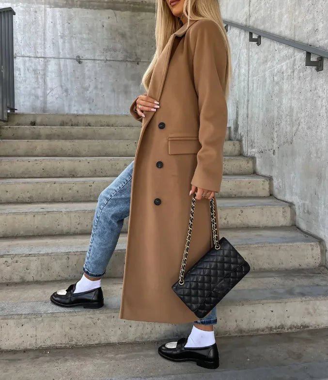 Women's Longline Wool Trench Coat